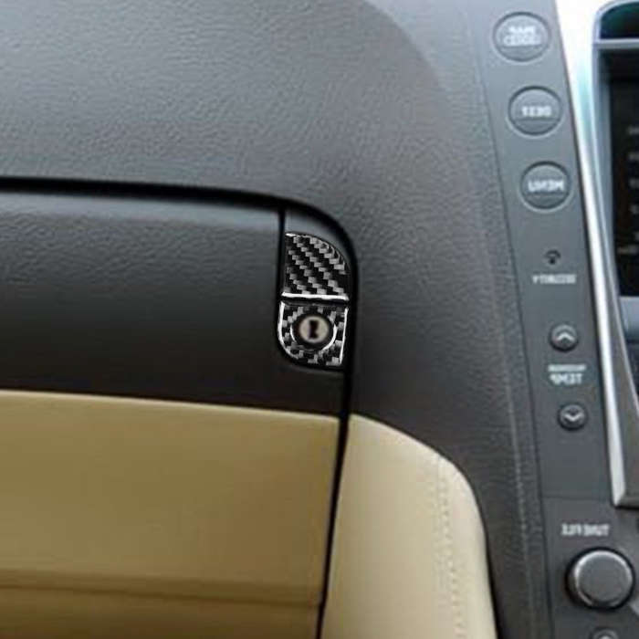 2 PCS / Set Carbon Fiber Car Storage Box Switch Decorative Sticker for Lexus GS 2006-2011,Right D...