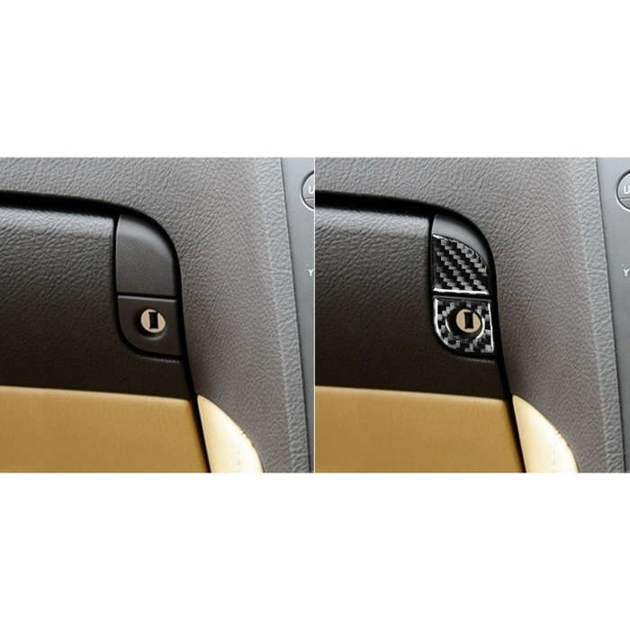 2 PCS / Set Carbon Fiber Car Storage Box Switch Decorative Sticker for Lexus GS 2006-2011,Right D...