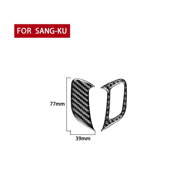 2 PCS / Set Carbon Fiber Car Door Lock Frame Decorative Sticker for Volkswagen Scirocco 2009-2016...