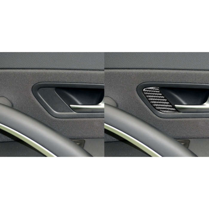 2 PCS / Set Carbon Fiber Car Door Lock Frame Decorative Sticker for Volkswagen Scirocco 2009-2016...