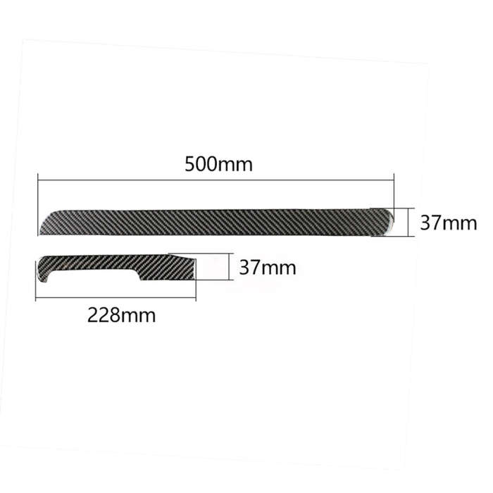 Carbon Fiber Car Central Control Strip Decorative Sticker for Volkswagen Golf 6 2008-2012, Left D...