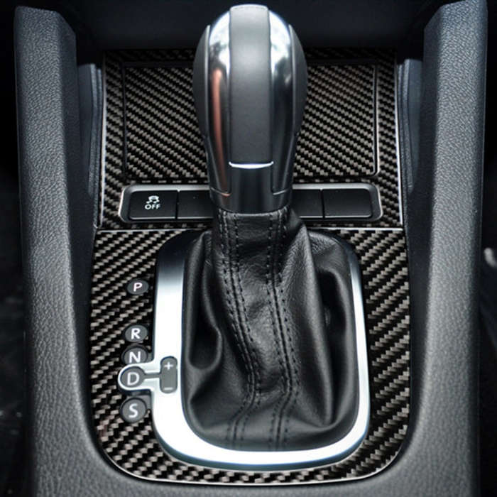Carbon Fiber Car Ashtray Panel Decorative Sticker for Volkswagen Golf 6 2008-2012