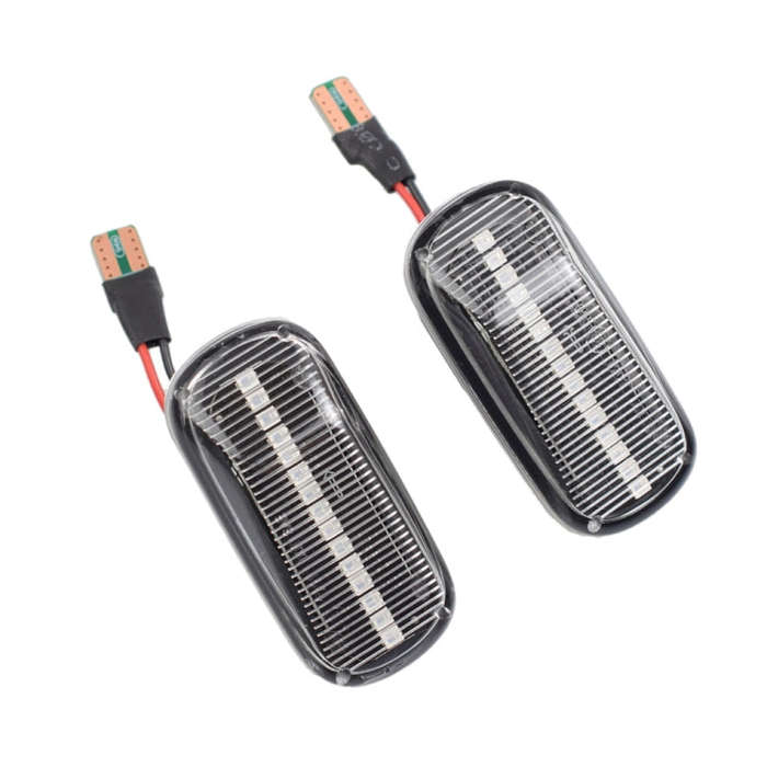 2pcs For Honda Civic 2001-2015 Car Dynamic LED Fender Side Light 34301-S5H-T02(Transparent)