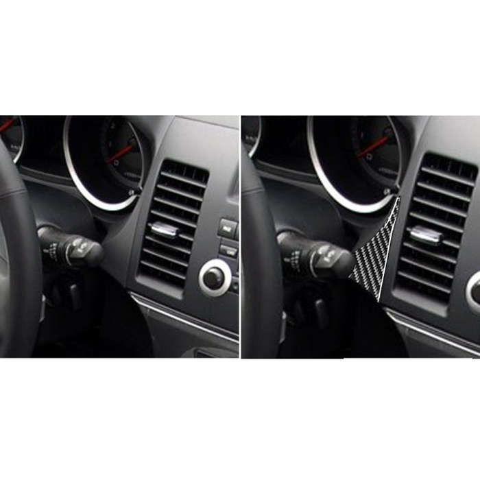 Car Carbon Fiber Right Speedometer Decorative Sticker for Mitsubishi Lancer EVO 2008-2016, Left D...
