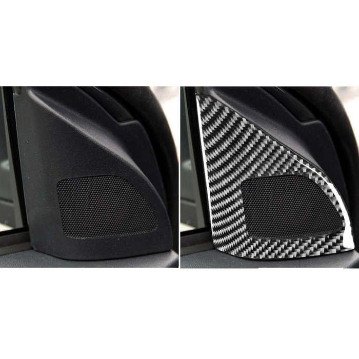 2 PCS Car Carbon Fiber Left and Right Speakers Decorative Sticker for Mitsubishi Lancer EVO (Only...