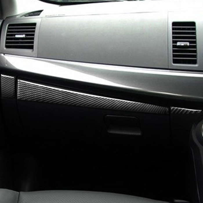 Car Carbon Fiber Passenger Side Glove Box Decorative Sticker for Mitsubishi Lancer EVO 2008-2015,...