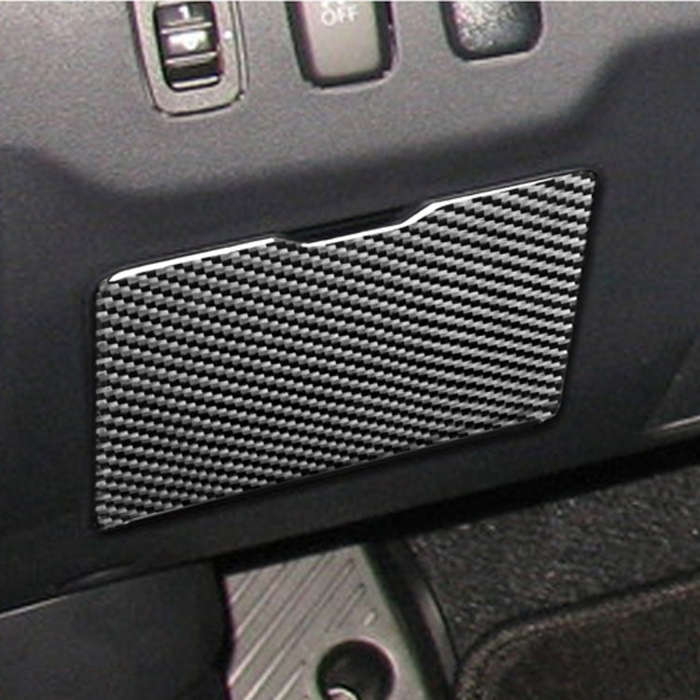 Car Carbon Fiber Driver Storage Box Decorative Sticker for Mitsubishi Lancer EVO 2008-2015, Left ...