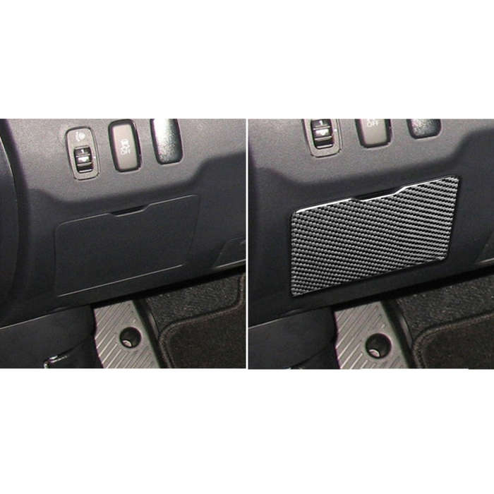Car Carbon Fiber Driver Storage Box Decorative Sticker for Mitsubishi Lancer EVO 2008-2015, Left ...