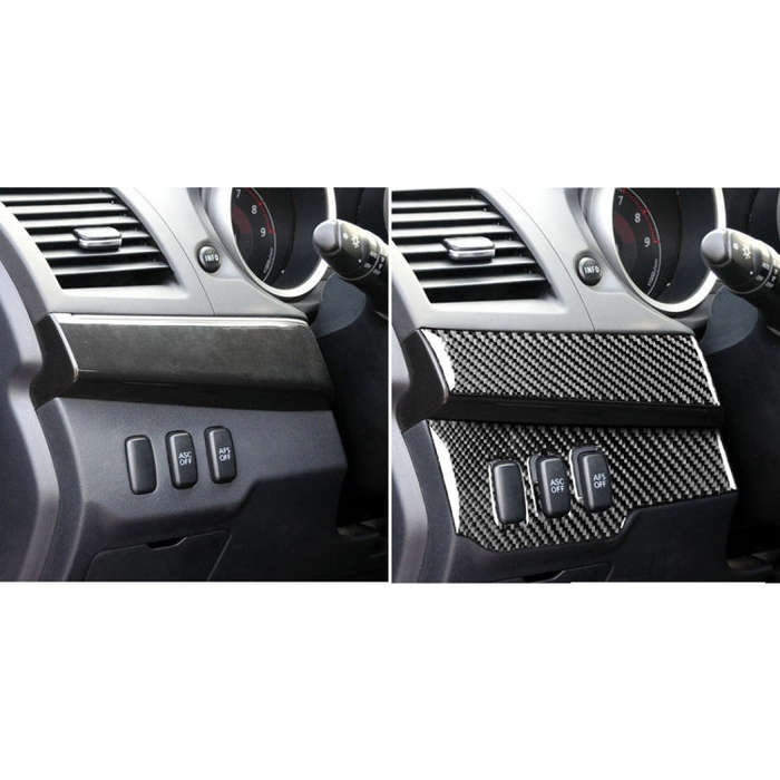 3 PCS Car Carbon Fiber Driver Light + Dashboard Decorative Sticker for Mitsubishi Lancer EVO 2008...