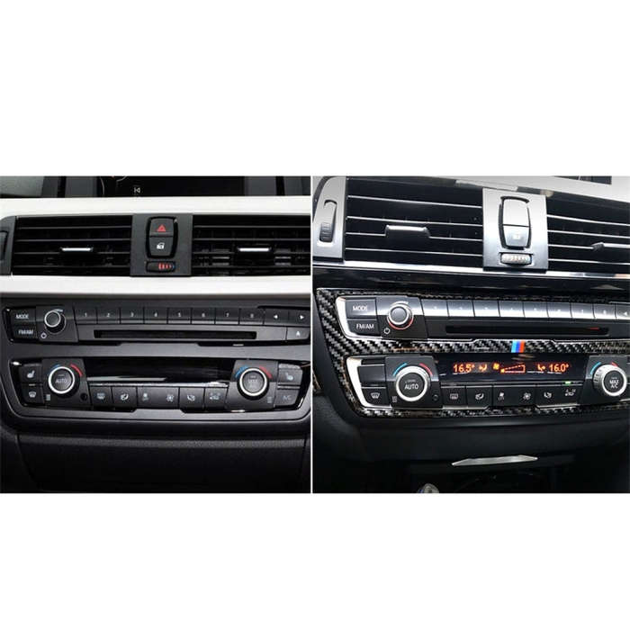 Three Color Carbon Fiber Car CD Panel Decorative Sticker for BMW (F30) 2013-2015 / (F34) 2013-2016