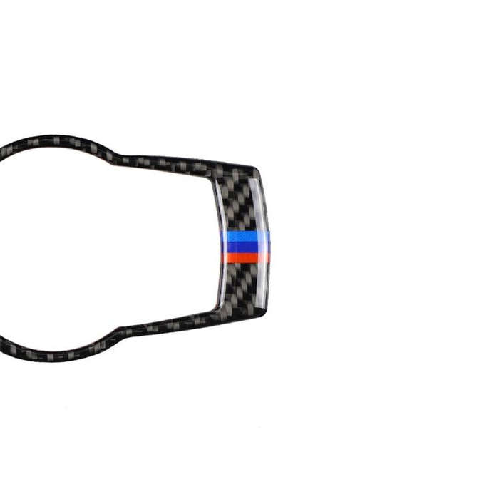 Three Color Carbon Fiber Car Headlight Switch Decorative Sticker for BMW E90 / E92 / E93 2005-2012