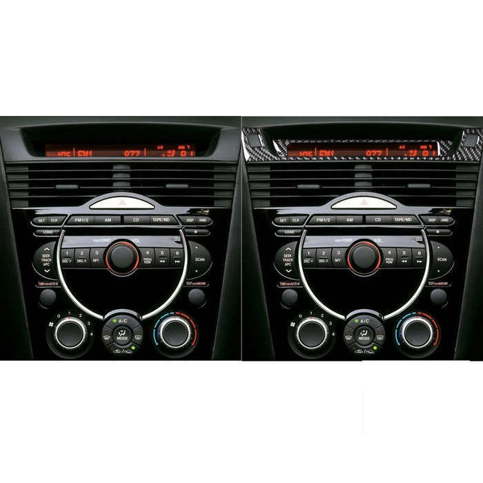 2 PCS Car Carbon Fiber Information Display Decorative Sticker for Mazda RX8 2004-2008, Left and R...