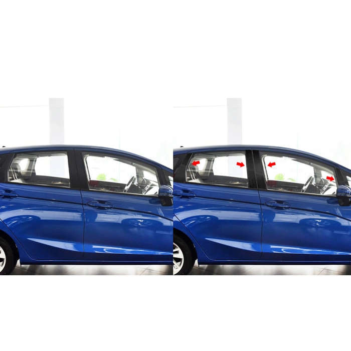 Car Carbon Fiber B-Pillar Decorative Sticker for Honda Fit 2014-2018, Left and Right Drive Universal