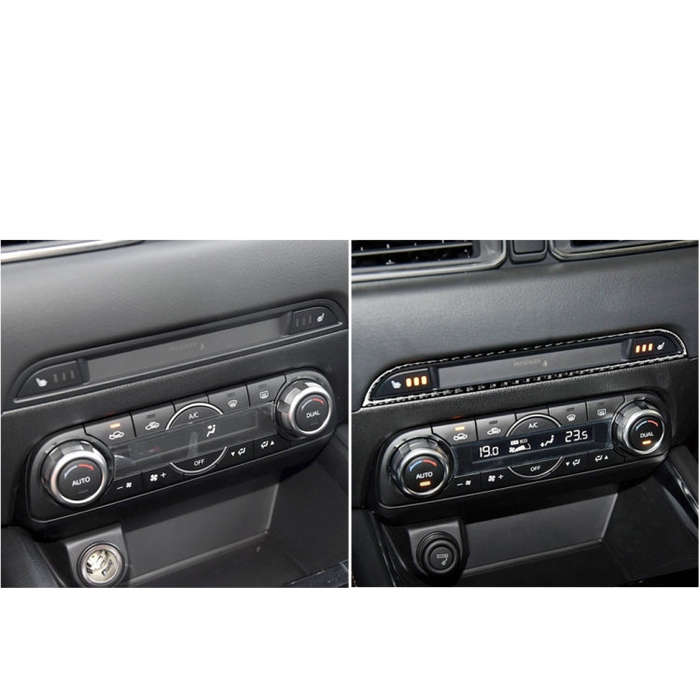 Car Carbon Fiber Central Control Panel Decorative Sticker for Mazda CX-5 2017-2018, Left and Righ...