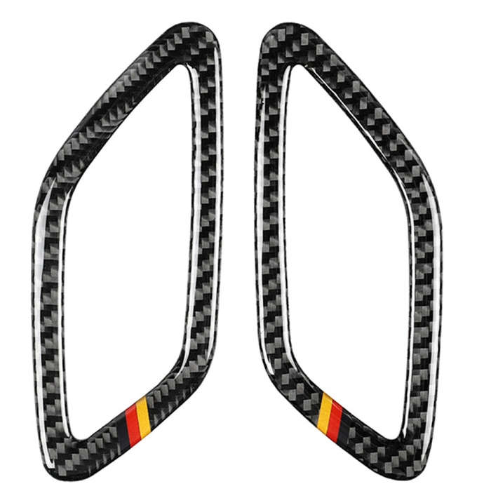 Car Carbon Fiber German Color Dashboard Air Outlet Decorative Sticker for Mercedes-Benz A Class 2...