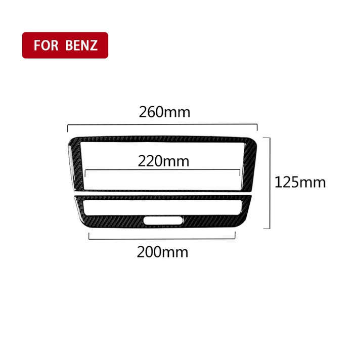 Car Carbon Fiber Solid Color Air Conditioning CD Panel Decorative Sticker for Mercedes-Benz A Cla...