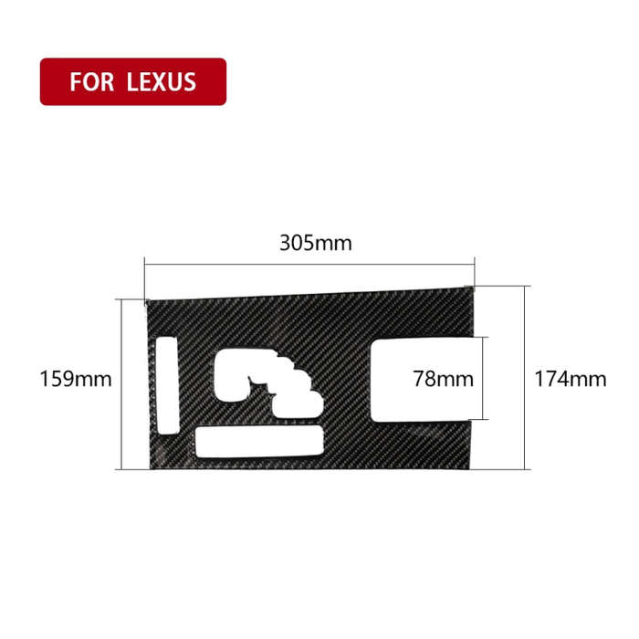 Car Carbon Fiber Gears A Decorative Sticker for Lexus IS250 300 350C 2006-2012, Left Drive