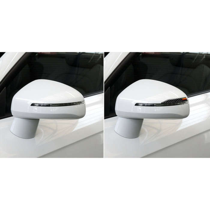 Car Carbon Fiber German Flag Pattern Rearview Mirror Anti-collision Sticker for Audi TT, Left and...