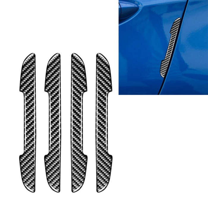 4 PCS Car Carbon Fiber Side Anti-collision Bumper Strip for Chevrolet Cruze 2009-2015, Left and R...