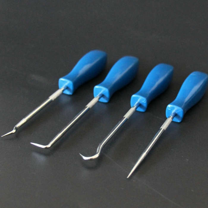 4 PCS Car Pick and Hook Set O Ring Oil Seal Gasket Puller Remover Craft Hand Tool Car Remover Too...