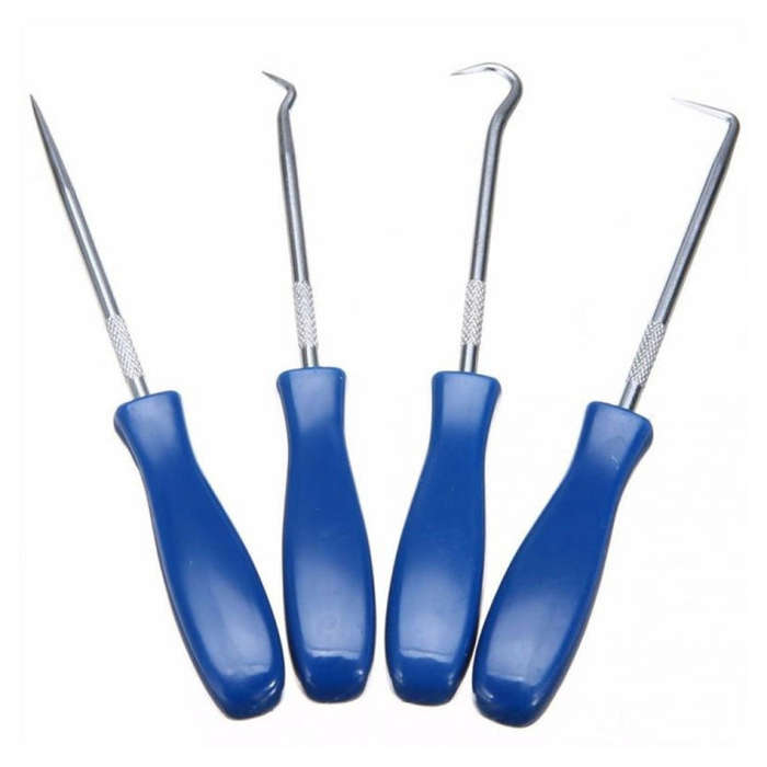 4 PCS Car Pick and Hook Set O Ring Oil Seal Gasket Puller Remover Craft Hand Tool Car Remover Too...