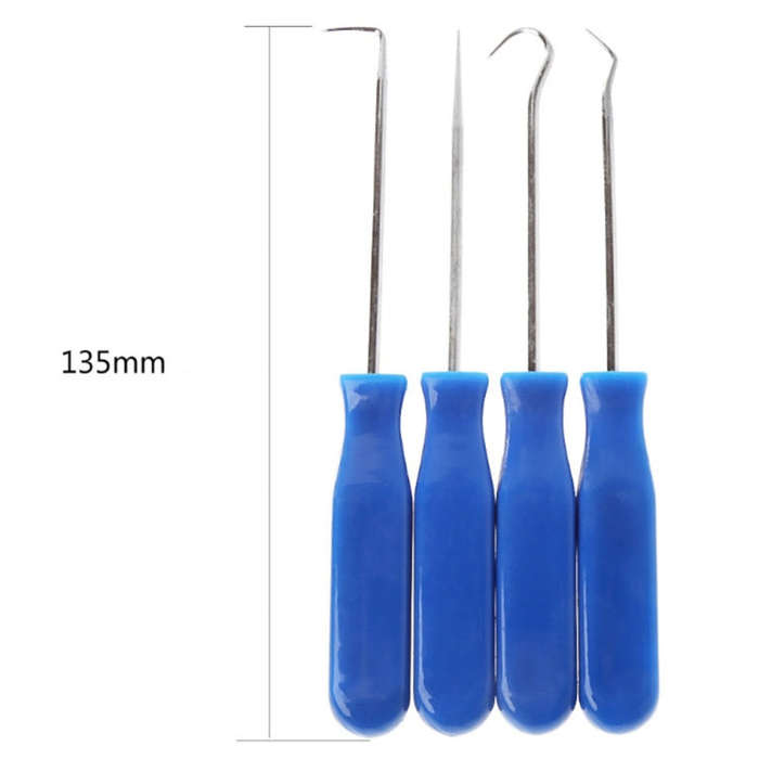 4 PCS Car Pick and Hook Set O Ring Oil Seal Gasket Puller Remover Craft Hand Tool Car Remover Too...