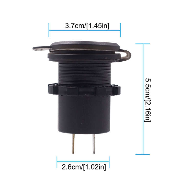 Universal Car Single Port USB Charger Power Outlet Adapter 2.4A 5V IP66 with LED Digital Voltmete...