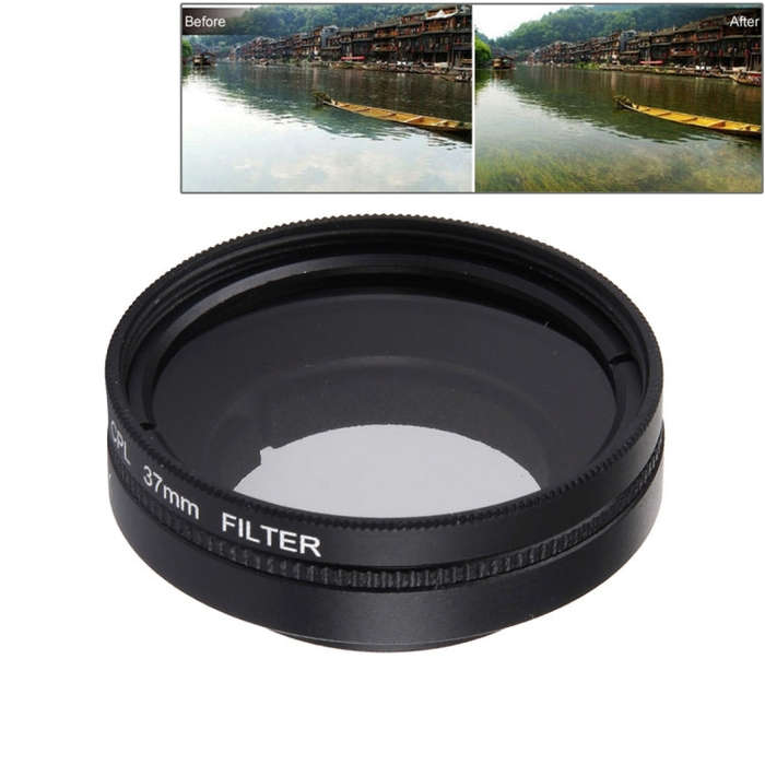 JUNESTAR for Xiaomi Xiaoyi Yi II 4K Sport Action Camera Proffesional 37mm CPL Filter + Lens Prote...