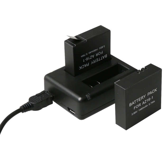 BC-AZ16 Digital Camera USB Dual Batteries Charger for Xiaomi Xiaoyi II 4K