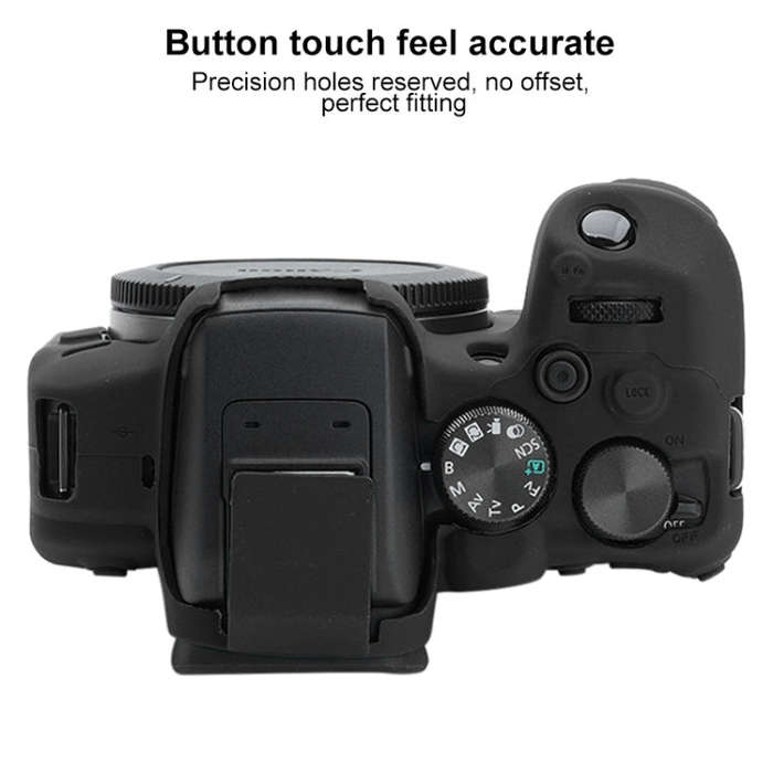 For Canon EOS R10 Soft Silicone Protective Case (Black)