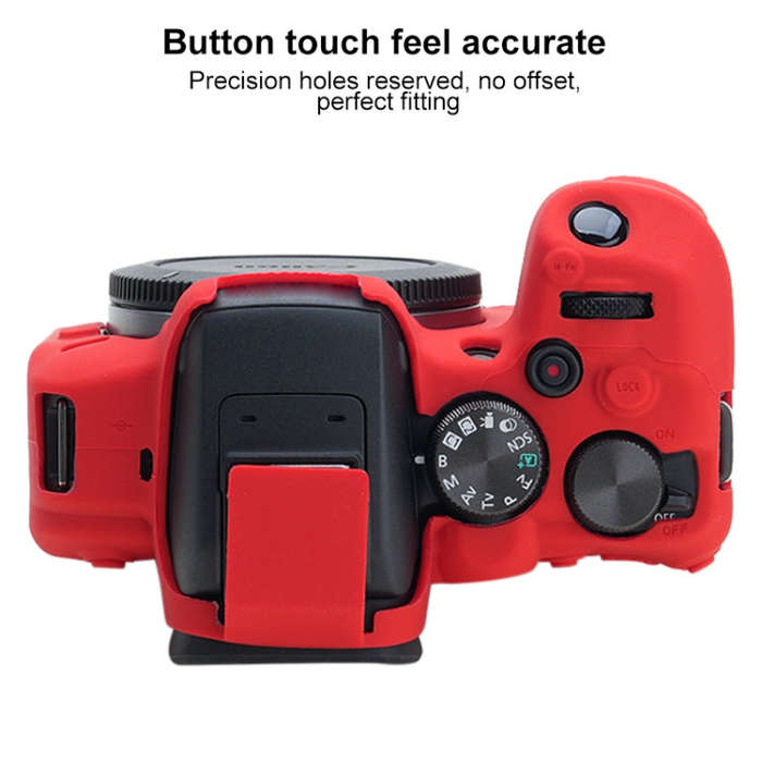 For Canon EOS R10 Soft Silicone Protective Case (Red)