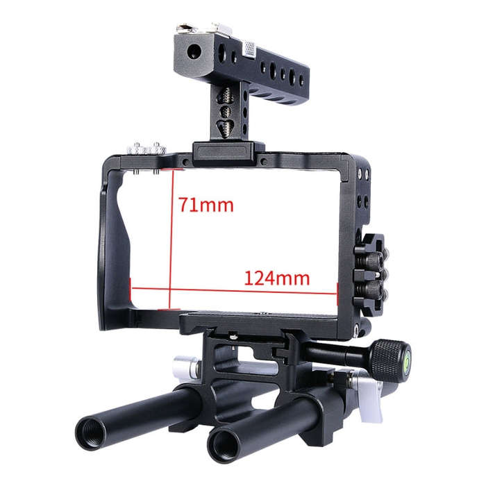 YELANGU YLG0905A Camera Video Cage Handle Stabilizer for Sony A6000/A6300/A6400/A6500(Black)