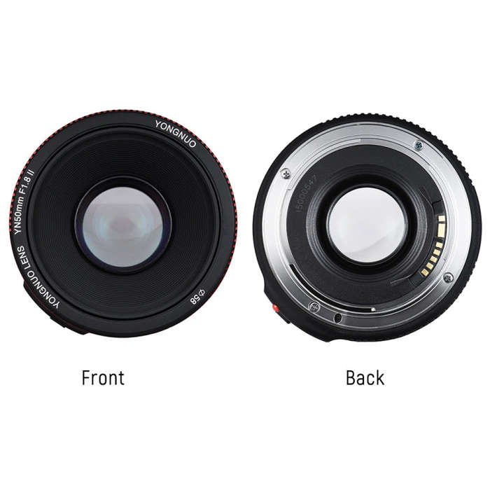 YONGNUO YN50MM F1.8C II F1.8 Auto Focus Lens for Canon EF Mount New Lens (Black)
