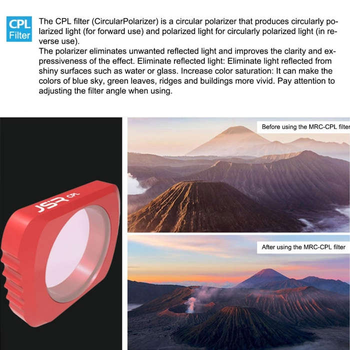 6 in 1 HD Slim ND4 & ND8  & ND16 & ND32 & CPL & ATSR Lens Filter for DJI OSMO Pocket