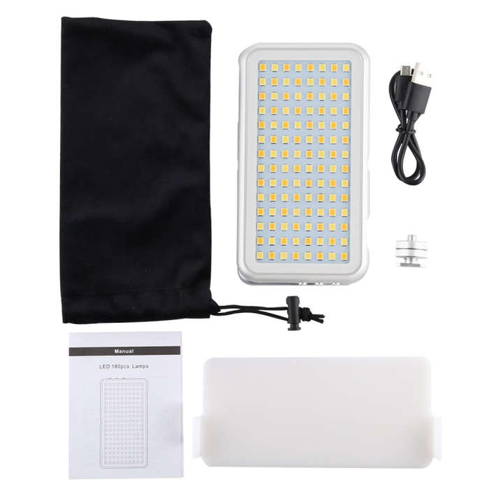 LED-013 Pocket 112 LEDs Professional Vlogging Photography Video & Photo Studio Light with OLED Di...