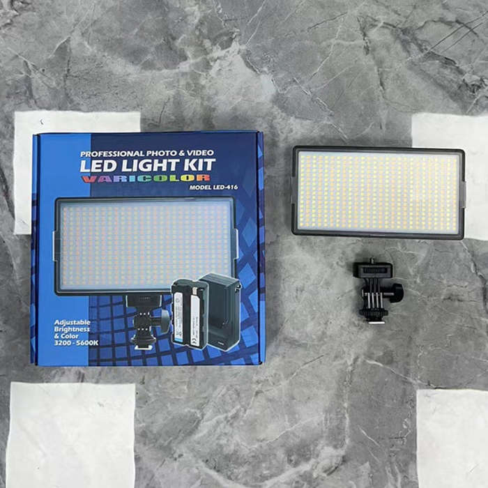 LED01 416 LEDs 3600LM Professional Vlogging Photography Video & Photo Studio Light for Canon / Ni...