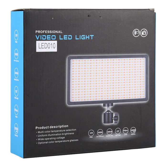 LED01 416 LEDs 3600LM Professional Vlogging Photography Video & Photo Studio Light for Canon / Ni...