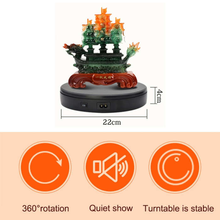 22cm Electric Rotating Turntable Display Stand Live Video Shooting Props Turntable Jewelry Shoes ...