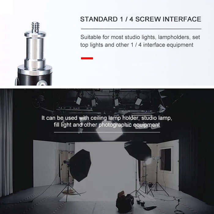 TRIOPO Oubao 1.9m Portable Studio Light Metal Tripod