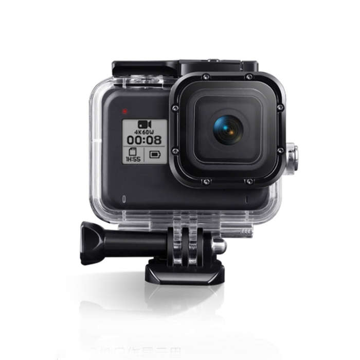 For GoPro HERO8 Black 45m Waterproof Housing Protective Case with Buckle Basic Mount & Screw & Fl...