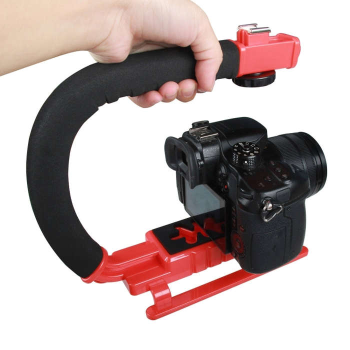 YELANGU S2-3 YLG0106B-C C-shaped Video Handle DV Bracket Stabilizer for All SLR Cameras and Home ...