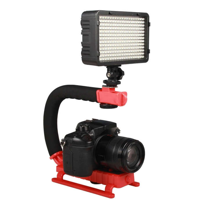 YELANGU S2-3 YLG0106B-C C-shaped Video Handle DV Bracket Stabilizer for All SLR Cameras and Home ...