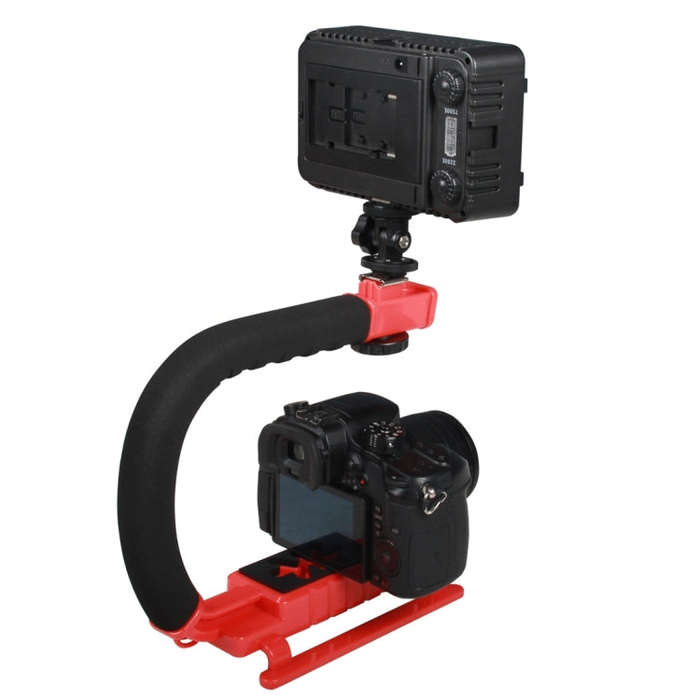 YELANGU S2-3 YLG0106B-C C-shaped Video Handle DV Bracket Stabilizer for All SLR Cameras and Home ...