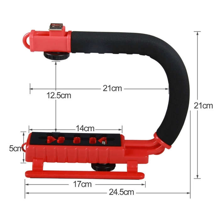 YELANGU S2-3 YLG0106B-C C-shaped Video Handle DV Bracket Stabilizer for All SLR Cameras and Home ...