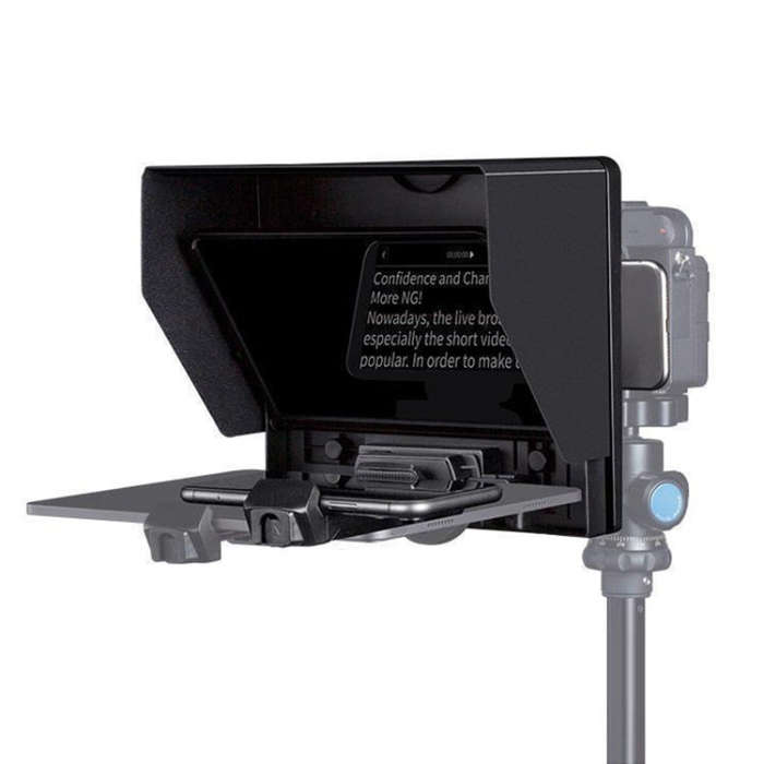 FEELWORLD TP10 Portable 10-inch Folding Teleprompter with Remote Control Lens Adapter Ring For Be...
