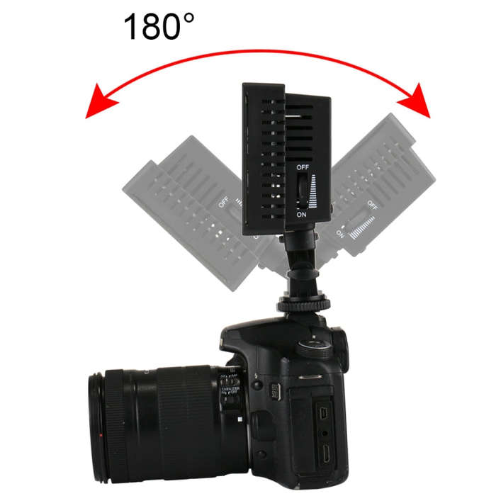 HD-160 White Light LED Video Light on-Camera Photography Lighting Fill Light for Canon, Nikon, DS...