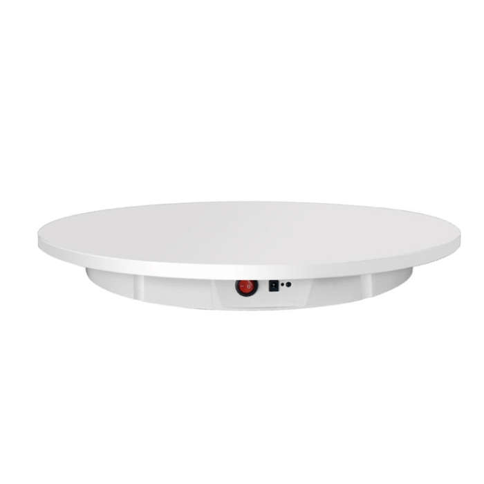 60cm Electric Rotating Display Stand Props Turntable, Load: 100kg, Plug-in Power, UK Plug(White)