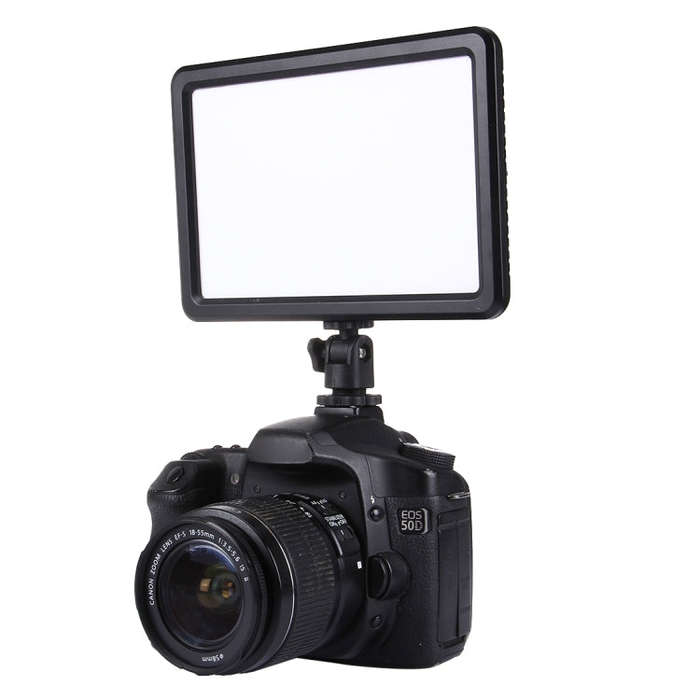 LED-006 104 LED 850LM Dimmable Video Light on-Camera Photography Lighting Fill Light for Canon, N...