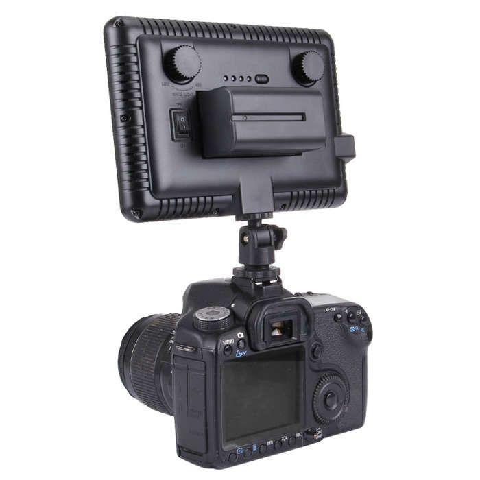 LED-006 104 LED 850LM Dimmable Video Light on-Camera Photography Lighting Fill Light for Canon, N...