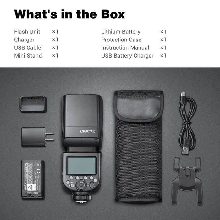 Godox V860 III-S 2.4GHz Wireless TTL II HSS Flash Speedlite for Sony(Black)